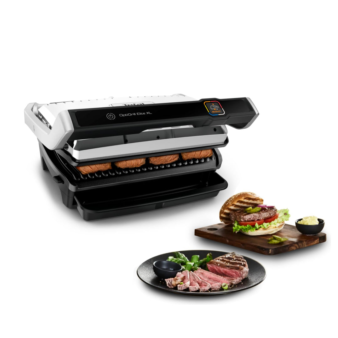 Tefal Kontaktgrill Optigrill Elite XL GC760D | 16 automatische Programme | Digitales Display mit Cou