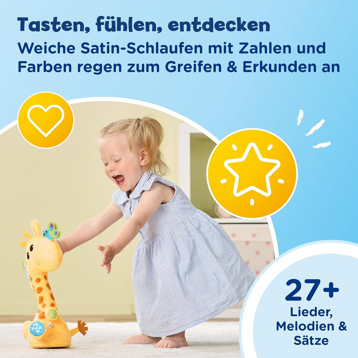 Vtech Baby Tanz-mit-Mir-Giraffe – Interaktives, nachsprechendes Plüschtier mit Musik-, Zahlen- und A