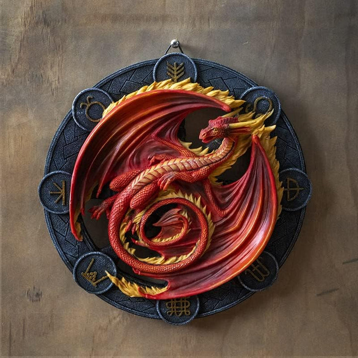 Wandrelief Drache Beltane by Anne Stokes 27 cm | Figur Statue Dragons of the Sabbats