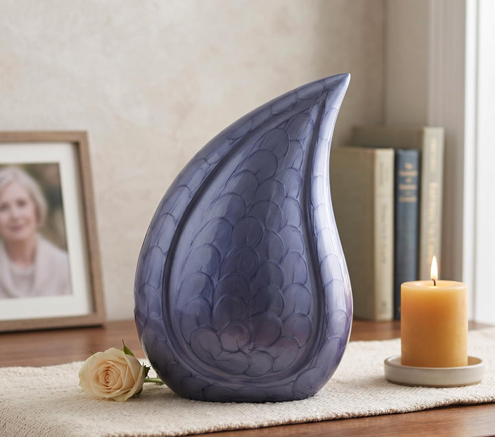 eSplanade Teardrop Urne Memorial Container Jar Pot | Feuerbestattungsurnen | Urnen aus Metall | Best