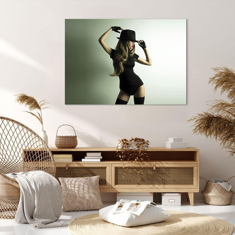 Bilder auf Leinwand 100x70cm Leinwandbild Schönheit club tanz disco Gross Wanddeko Bild Schlafzimmer