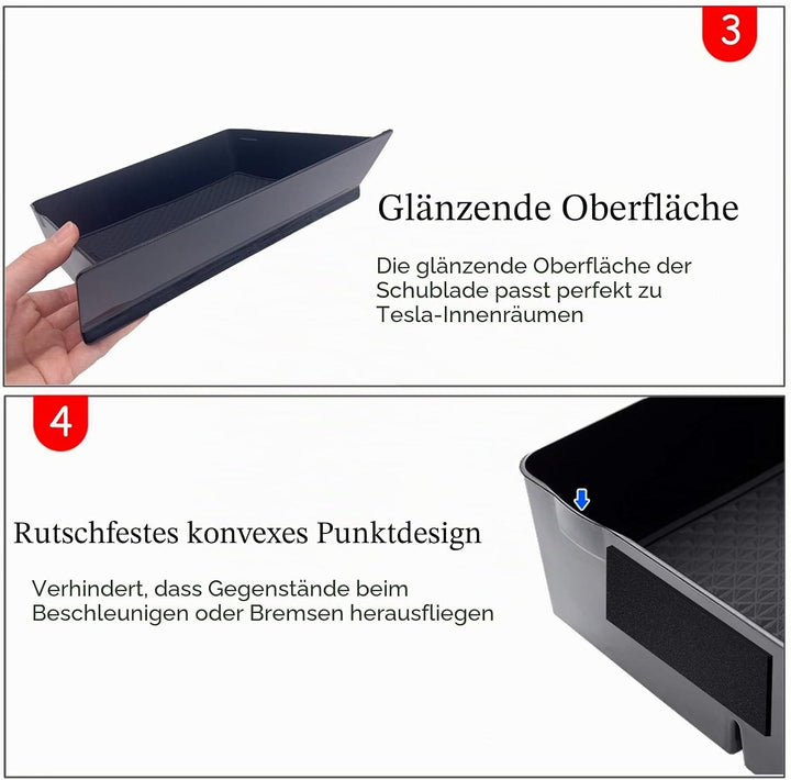 Jaronx für Tesla Modell S/X Cubby Schublade Tesla S/X Cubby Drawer for Tesla Model S/X Cubby Drawer,
