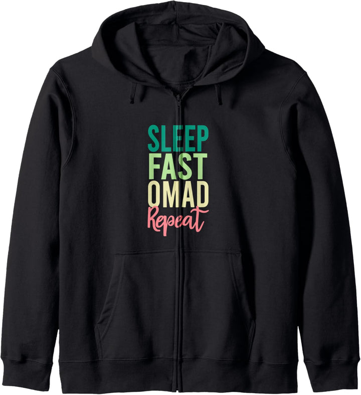 Intermittent Fasting OMAD Funny Retro Gift Kapuzenjacke
