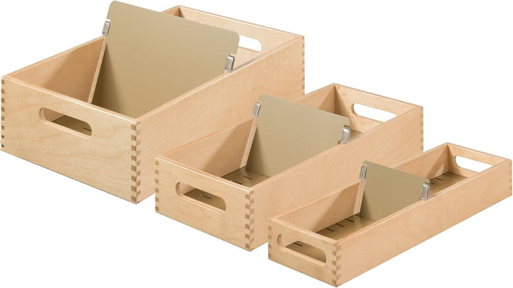 HAN Holz-Karteirog für 1500 DIN A5 quer Karteikarten inkl. 1 Metallblattstütze, mit Beschriftungsfel