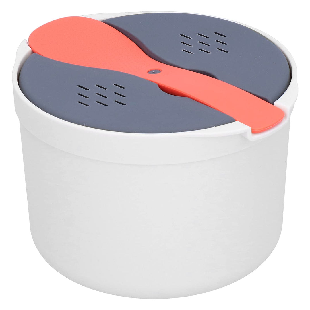 Mikrowellen-Reiskocher, 2-Schicht-Nudelkocher, Mikrowellengeeignet, Gemüsedampfgarer-Set, All-in-One