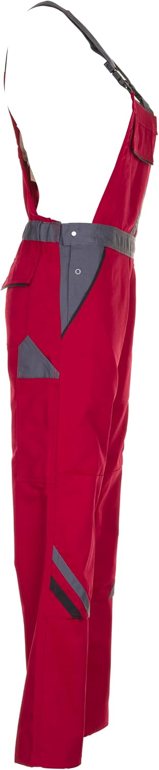Planam Highline Damen Latzhose, viele Farben, alle Grössen 34 Rot/Schiefer/Schwarz, 34 Rot/Schiefer/