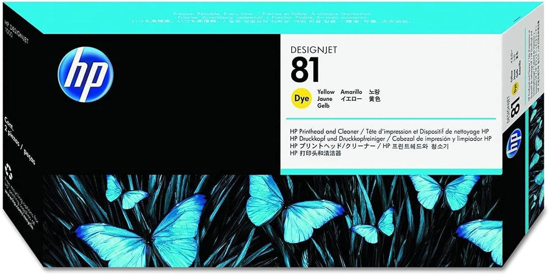 HP 81 gelb Original Druckkopf und Reiniger