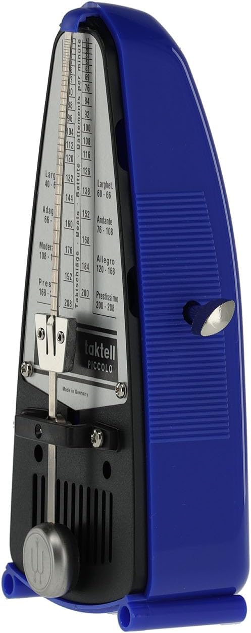 Wittner Metronom 837 Kunststoffgehäuse ohne Glocke Taktell Piccolo blau blau Single, blau Single