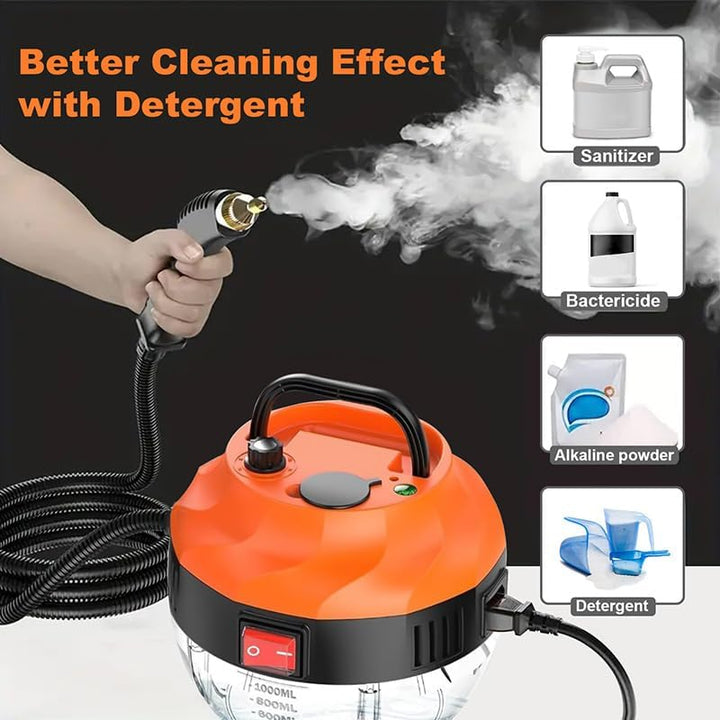 3800W Handdampfreiniger, 6 Geschwindigkeitsstufen, 1L Wassertank Steam Cleaner, Dampfreiniger Handge