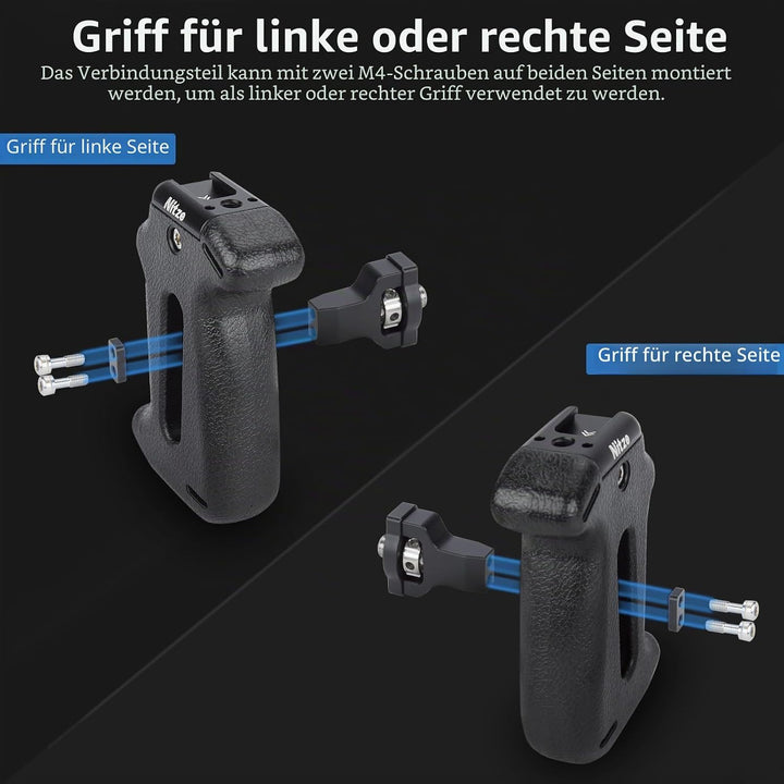 Nitze ARRI Locating Side Handle with 3/8" ARRI Locating Pins for Camera Cage, Direction and Position