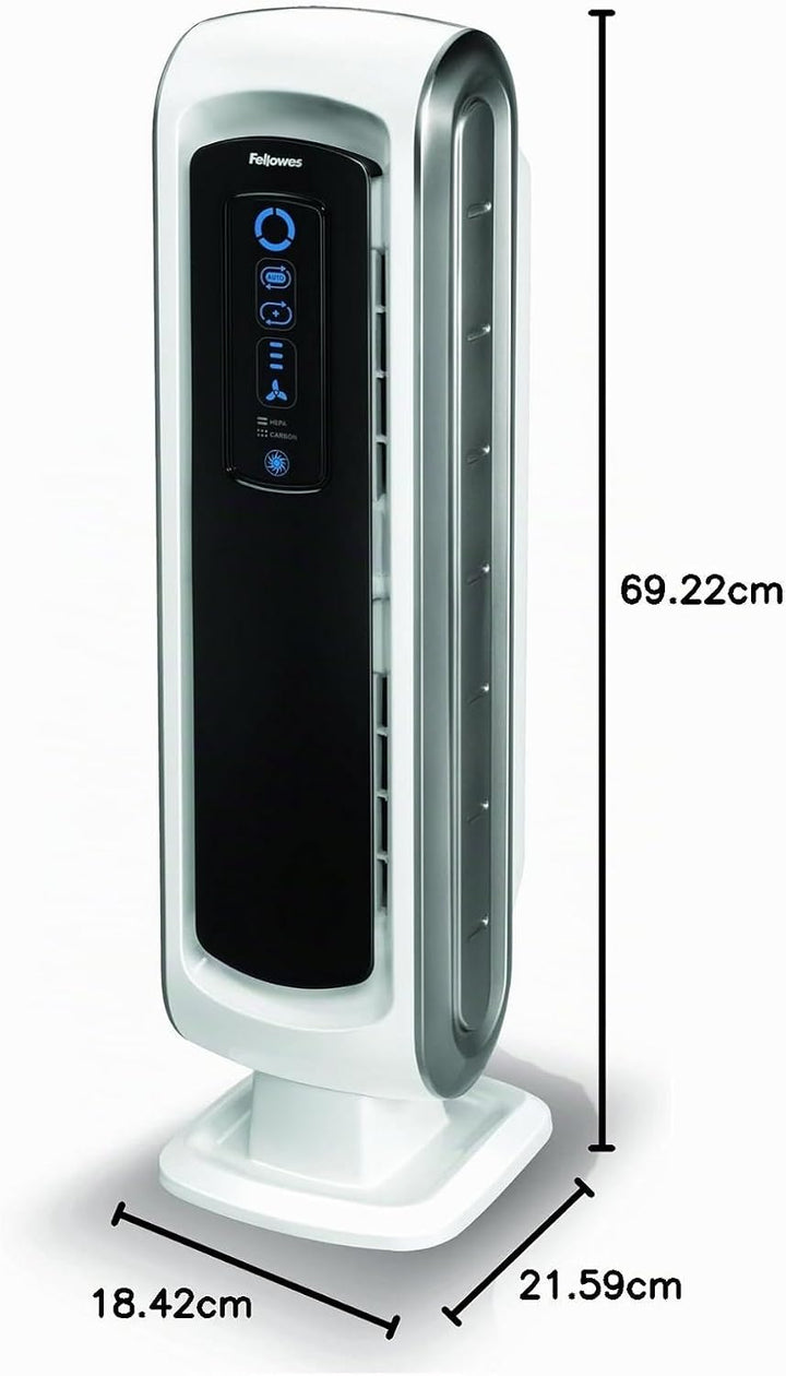 AeraMax HEPA Luftreiniger DX55 von Fellowes, für 8-12qm, 3-5 Luftwechsel/Std., True HEPA und Kohlefi
