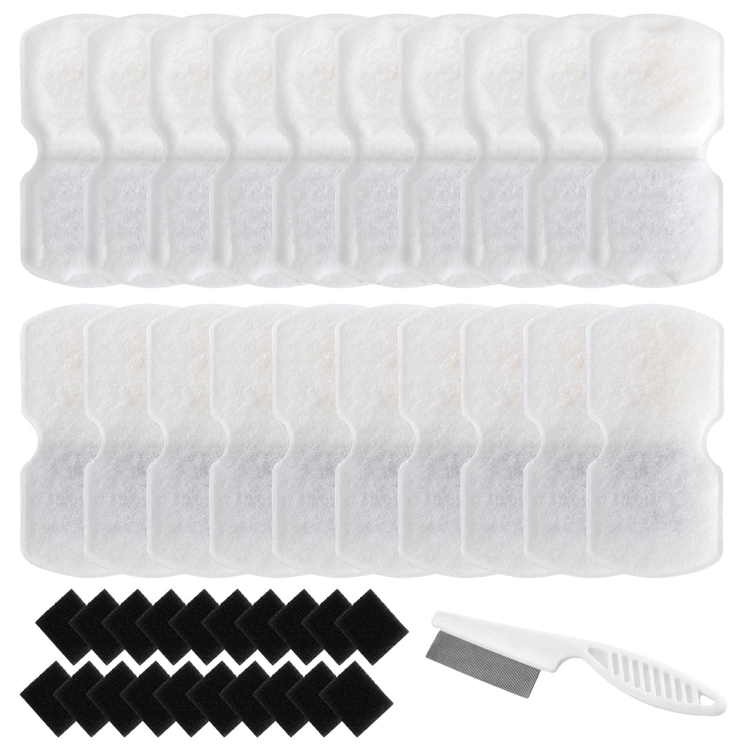 20PCS Ersatzfilter für Giotohun 2.2L Katzenbrunnen – Dreifachfiltration mit Aktivkohle, Harz und Mik