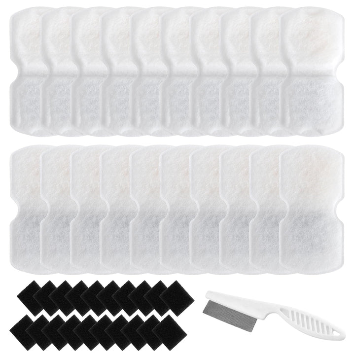20PCS Ersatzfilter für Giotohun 2.2L Katzenbrunnen – Dreifachfiltration mit Aktivkohle, Harz und Mik