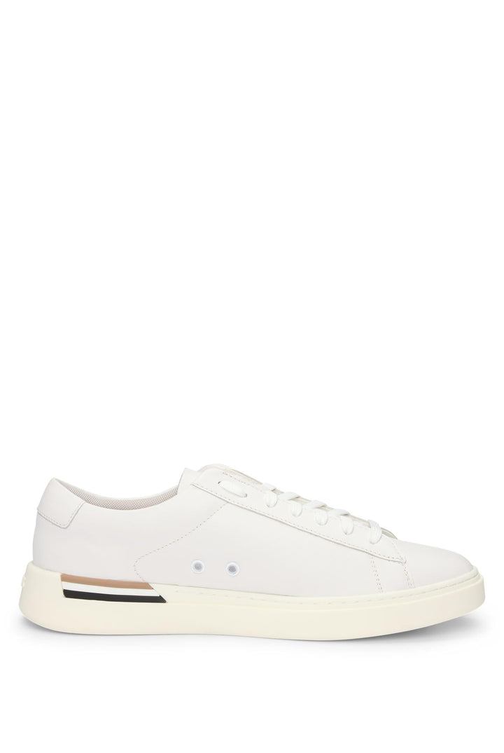 BOSS Herren Schuhe Schnürschuh Freizeitschuh Halbschuh Sneaker Clint Tenn 45 EU Weiss, 45 EU Weiss