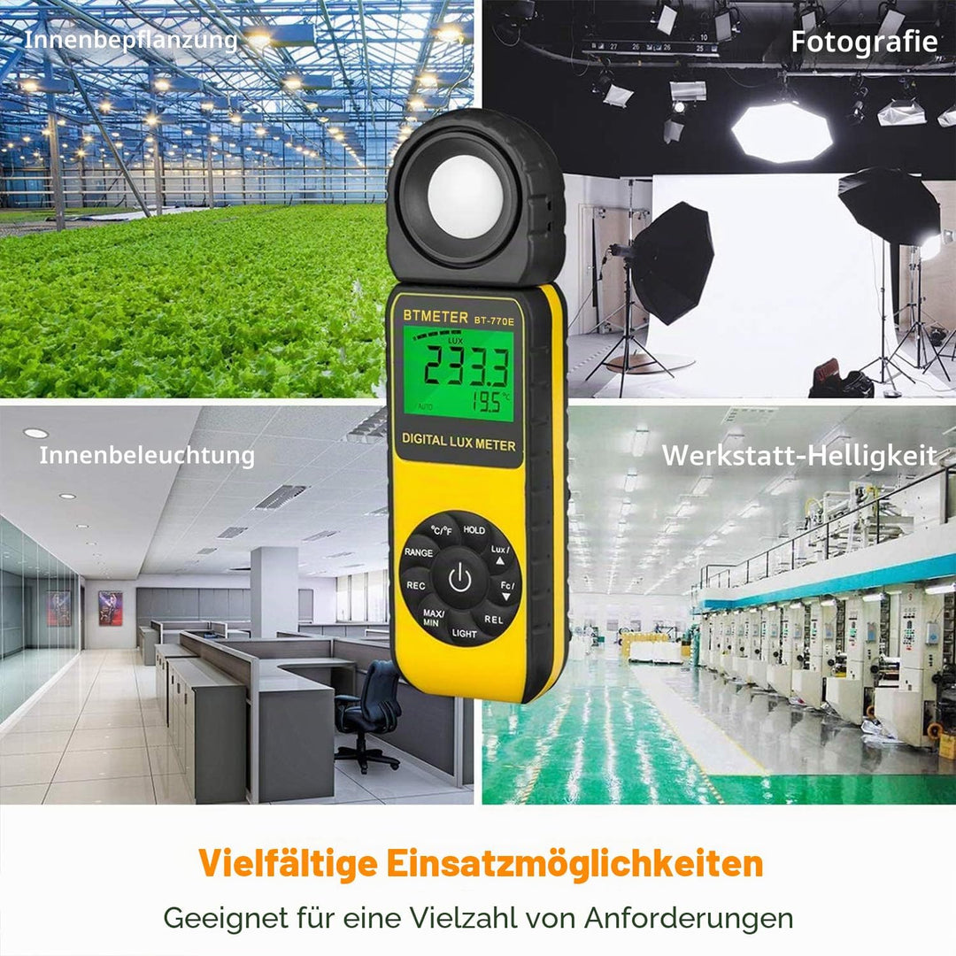 BTMETER BT-881E Digitales Lichtmessgerät / Messlichter 0,01 ~ 300,000 Lux (0,01 ~ 30,000 FC) Fussker