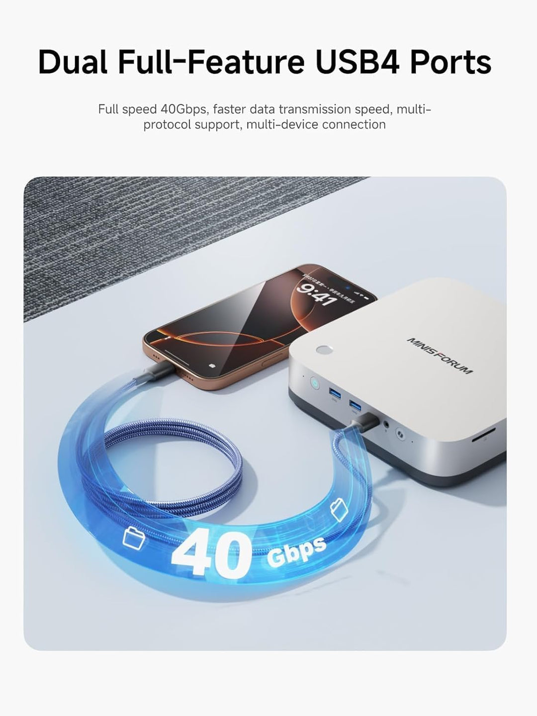 MINIS FORUM AI X1 Pro Mini PC, AMD Ryzen AI 9 HX370 (12 Kerne/24 Threads, bis zu 5,1 GHz) und AMD Ra