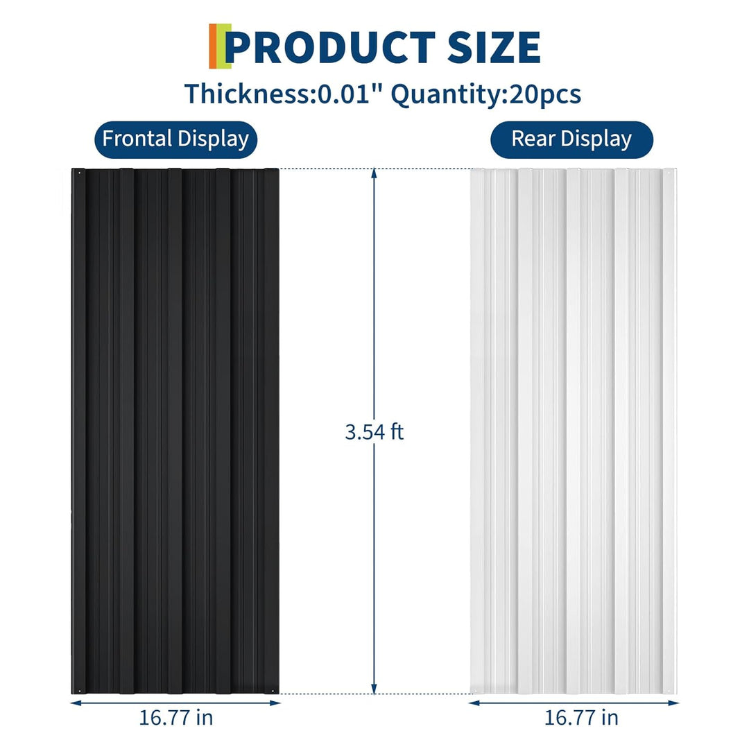 Trapezblech 20er Set, Profilblech 108cm x 43cm = 9,3m², Verzinkt Rostresistent Wetterfest Dachblech