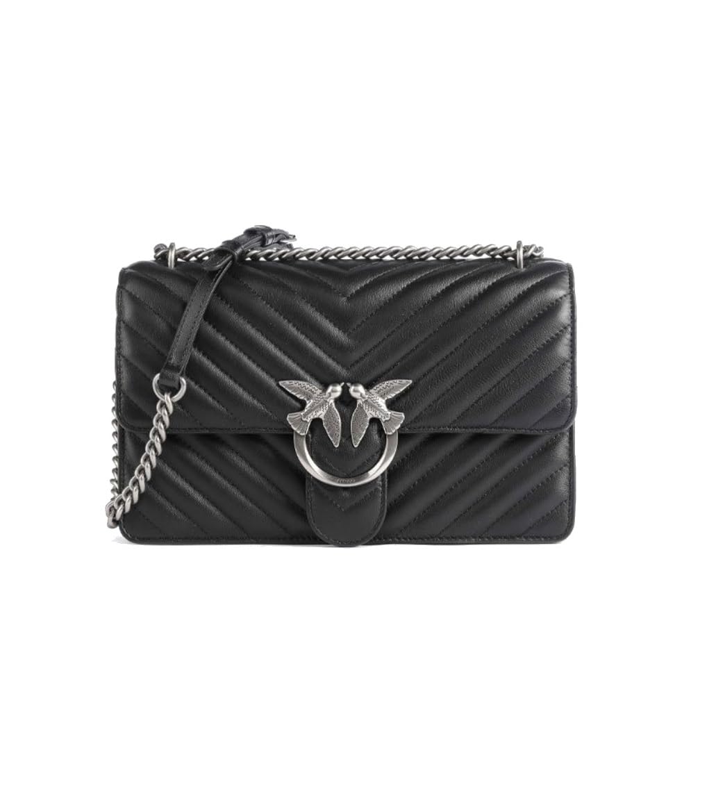 Pinko Damen Love One Classic Sheep Napp Liebe EINEN KLASSISCHEN DC-SCHAFNAPP Z99o_nero-old Silver, Z