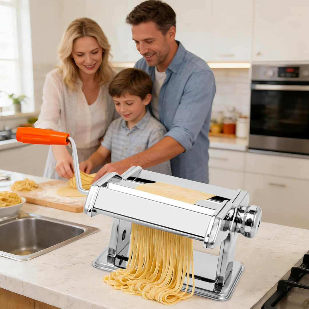 Nudelmaschine Nudel Edelstahl Nudelaufsätze Maker Edelstahl Pastamaschine 5-in-1 Stainless Steel Pas