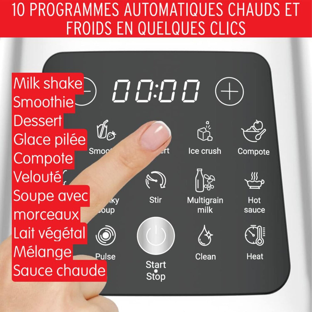 Moulinex PerfectMix Cook, Standmixer mit 10 automatischen Programmen, 1400 W, bereiten heisse und ka
