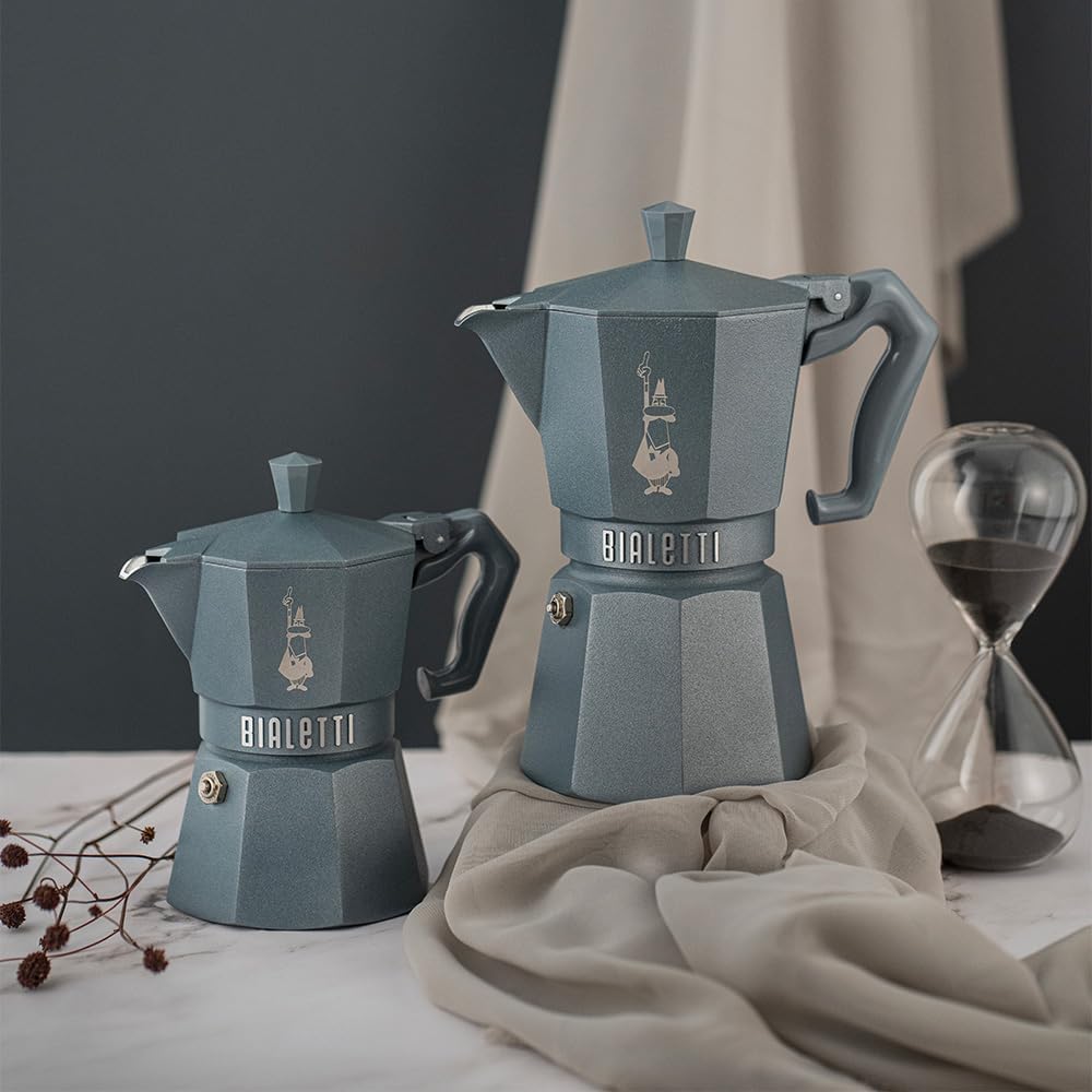 Bialetti Moka Exclusive Octagonal Induction – Espressokocher aus Aluminium und Stahl, Farben Silver