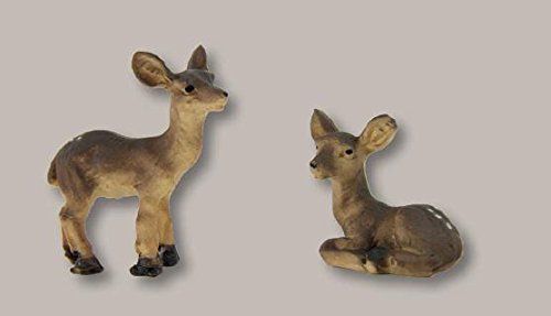Unbekannt Krippenfiguren Rehkitze 2tlg, Höhe 2,7cm geeignet für 5-9cm Figuren