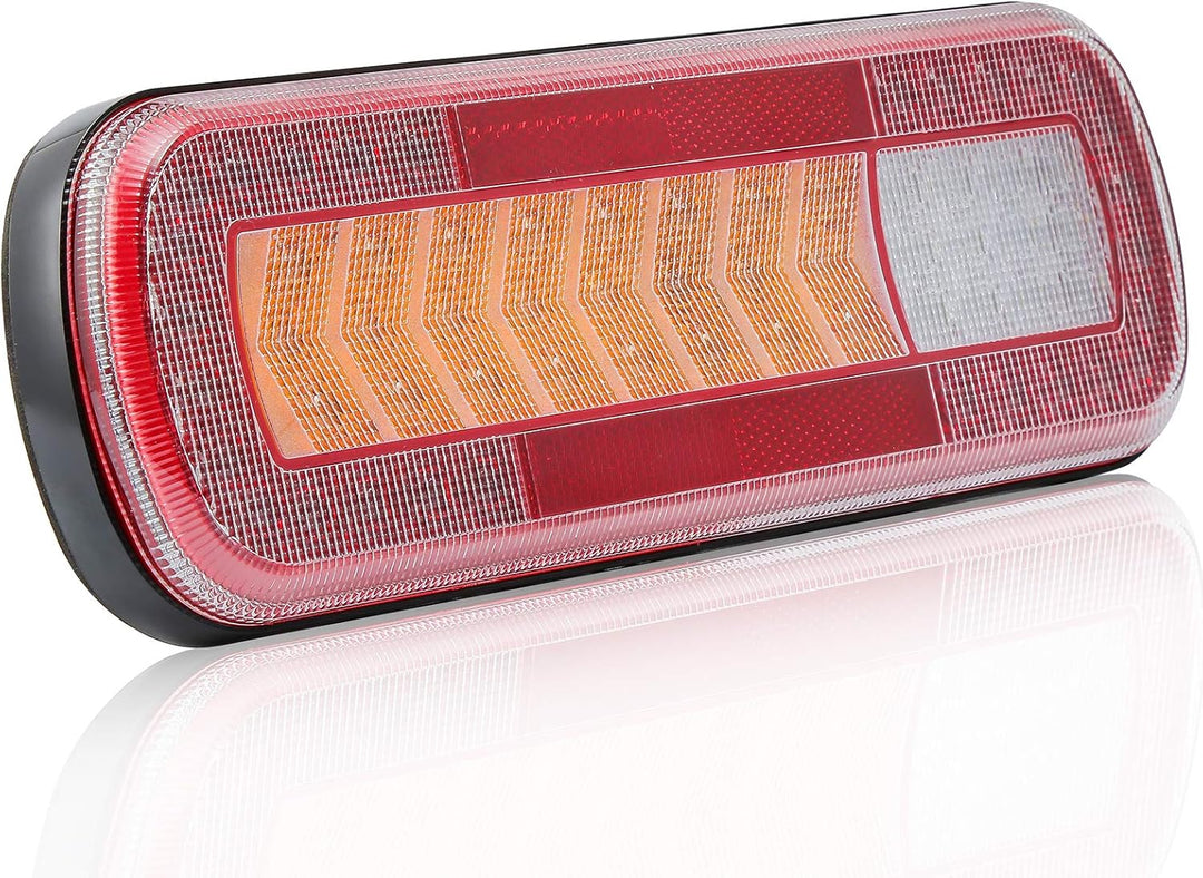 D-TECH 2 Stk. 9-30V E-Mark Zulassung LED Anhänger Rücklicht Bremslicht Rückfahrnebelscheinwerfer Dyn