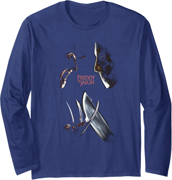 Freddy vs Jason Face Off Langarmshirt