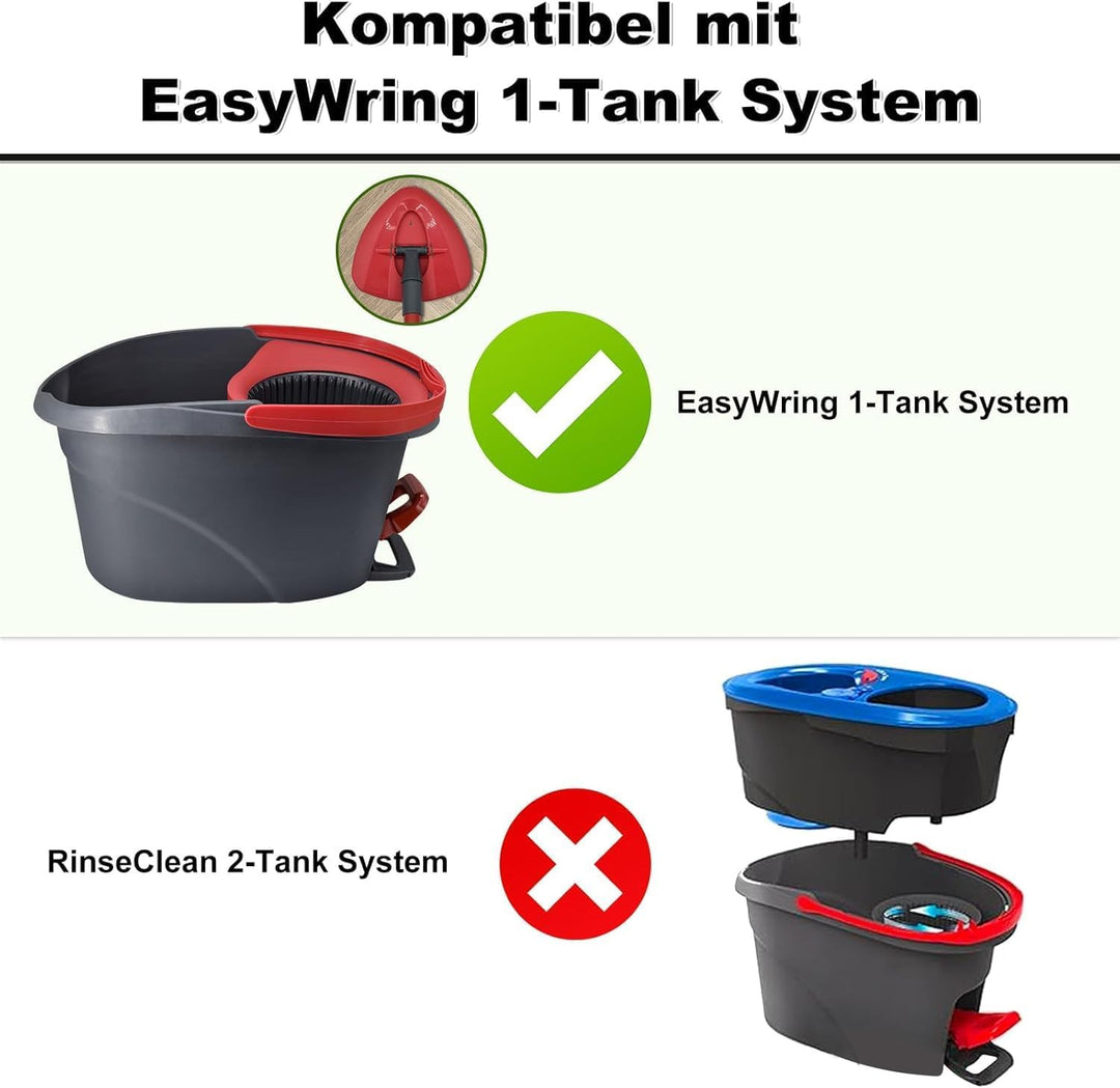 Drehmoppköpfe Mikrofaser Mop Pads für Wischmop Dreieck Spin Mop 360 Grad Drehmoppköpfe für alle Böde