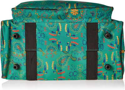 Janome 002totegreen Universal-Nähmaschinen-Tragetasche, Leinen, Grünes Paisley, 16 x 8 x 12, Paisley