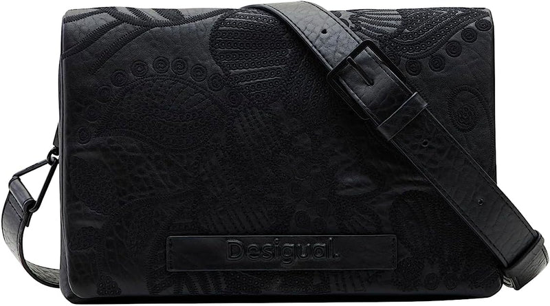 Desigual Umhängetasche Schultertasche Crossbag Bols Alpha Dortmund Flap 23WAXP75 Schwarz, Schwarz