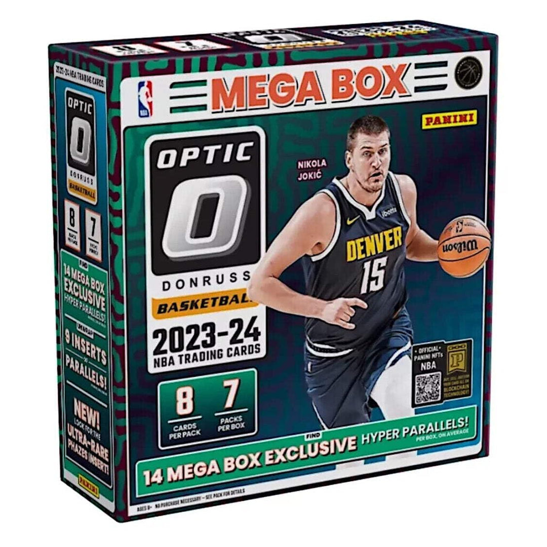 2023-24 Panini Donruss Optic Basketball Mega Box (56 Karten/Box) Hyper Parallels Sealed