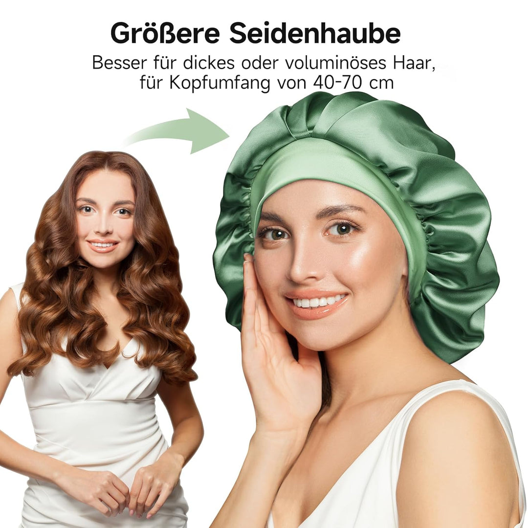 Umisleep 22 Momme Schlafhaube zum Schlafen mit Maulbeerseidenfutter, Doppelschicht Schlafmütze, Vers