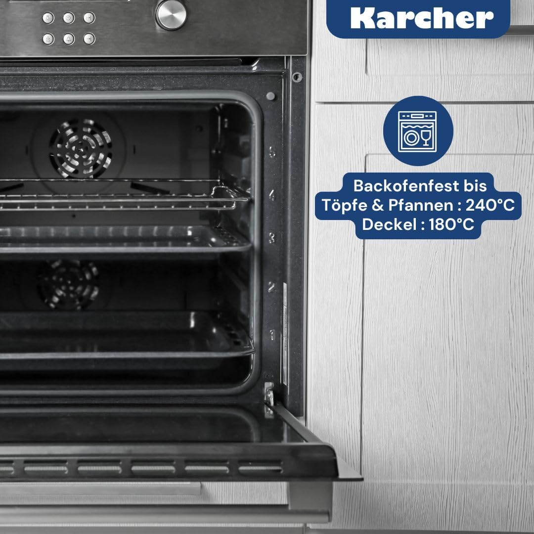 Karcher Topfset Jette (Edelstahl, 14-teilig, inkl. 5 Glasdeckel, Induktion)