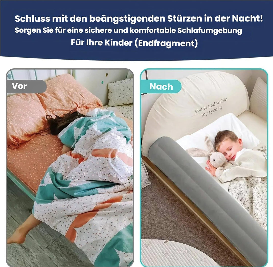 2er-Pack Aufblasbar Bettgitter Rausfallschutz Bettschutzgitter Bett Geeignet für Alle Betten, Mobile