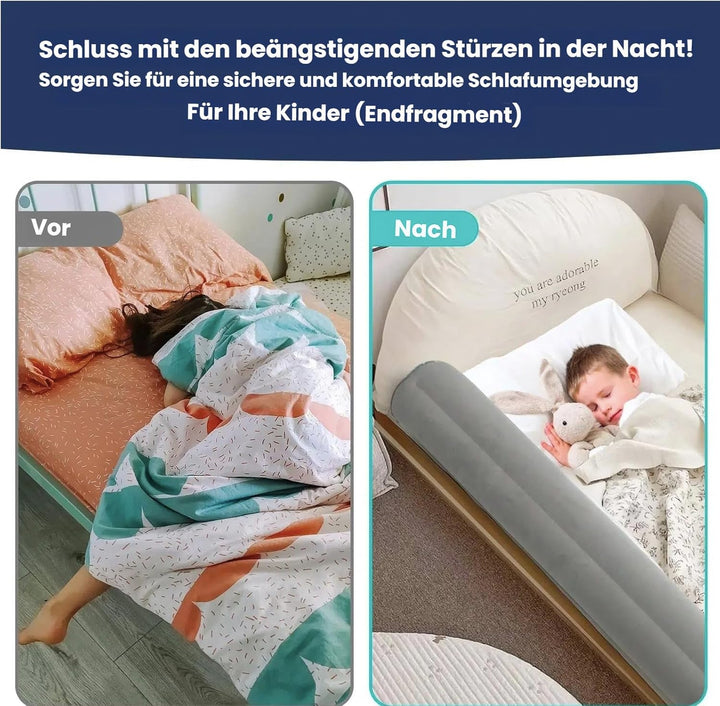 2er-Pack Aufblasbar Bettgitter Rausfallschutz Bettschutzgitter Bett Geeignet für Alle Betten, Mobile
