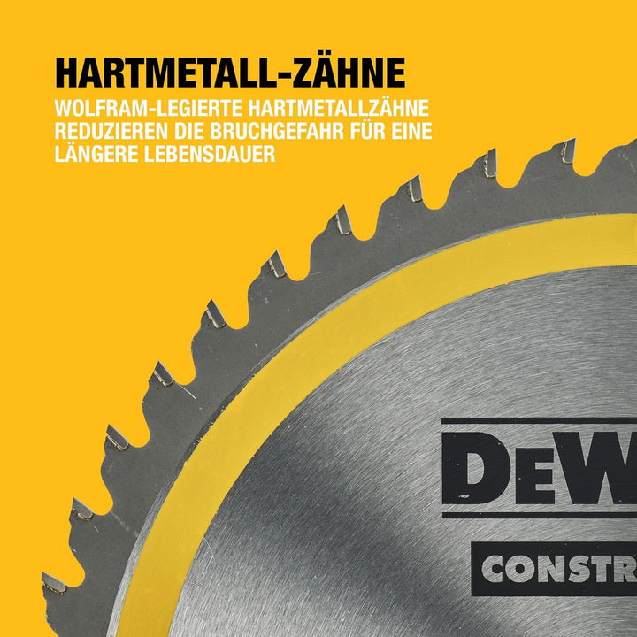 DEWALT Construction Kreissägeblatt DT1957 (für Stationärsägen, Sägeblatt-ø 250/30 mm, Schnittbreite: