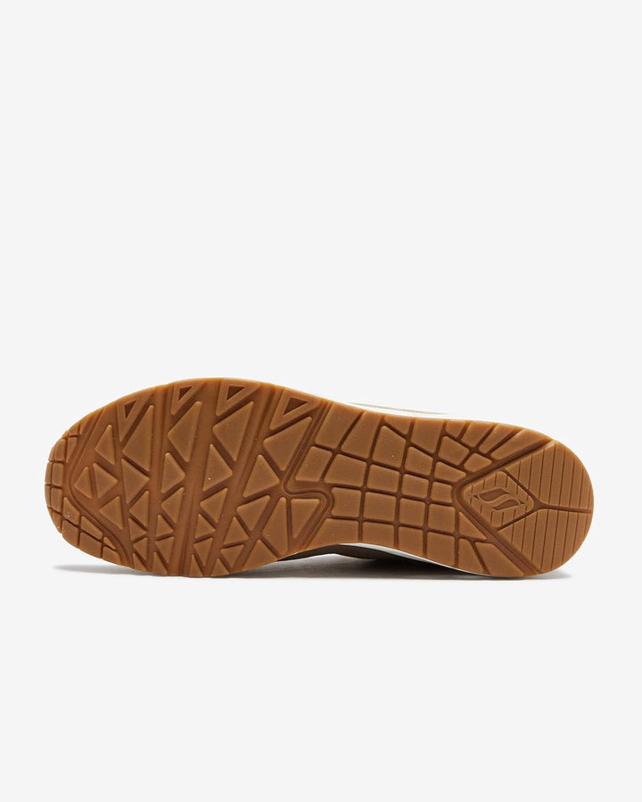 Skechers UNO Stand On Air Herren Turnschuhe 40 EU Taupe Leather Mesh Trim, 40 EU Taupe Leather Mesh