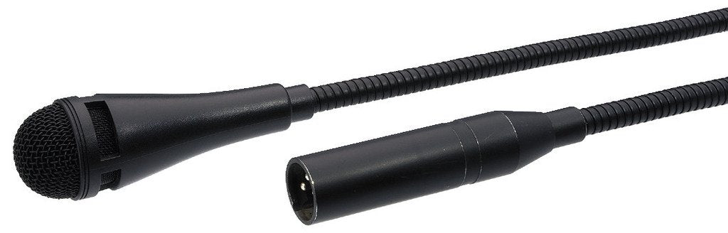 MONACOR 232630 DMG-700 Dynamisches Schwanenhalsmikrofon, 3 Pol XLR, Schwarz
