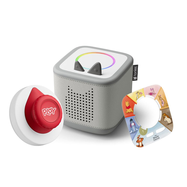 tonies Toniebox 2 Tonieplay Bundle Incl. 1 Tonieplay Spiel + Controller: Winnie Puuh, Mondgrau, Audi