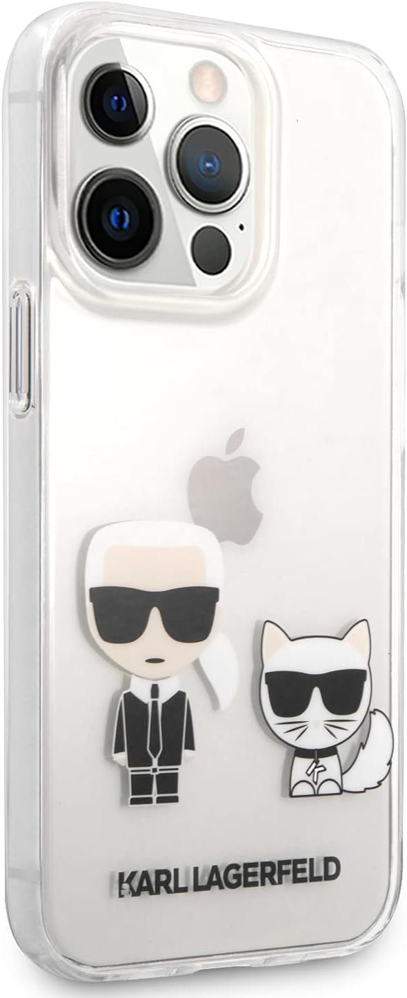 CG MOBILE Karl Lagerfeld Flexible Hartschale Ikonik Choupette Kompatibel mit iPhone 13 Pro Max Langl