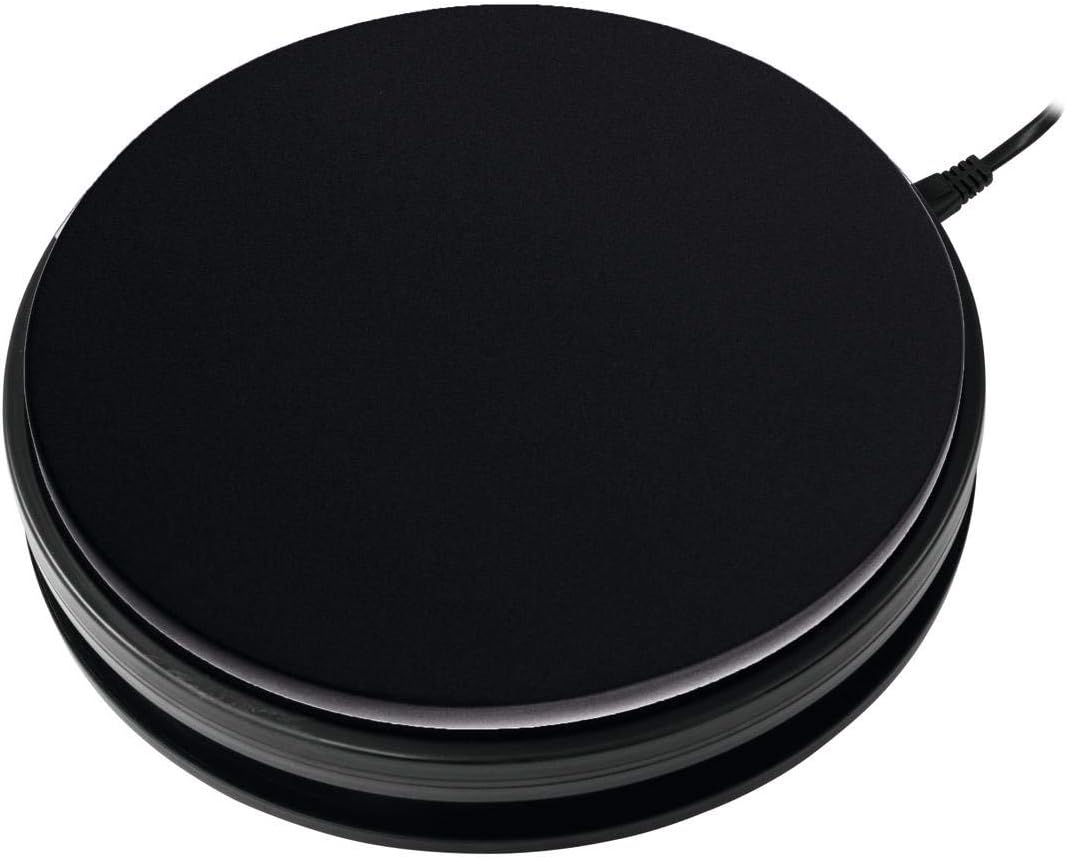 EUROPALMS Drehteller 25cm bis 25kg schwarz | Rotierender Teller als Träger