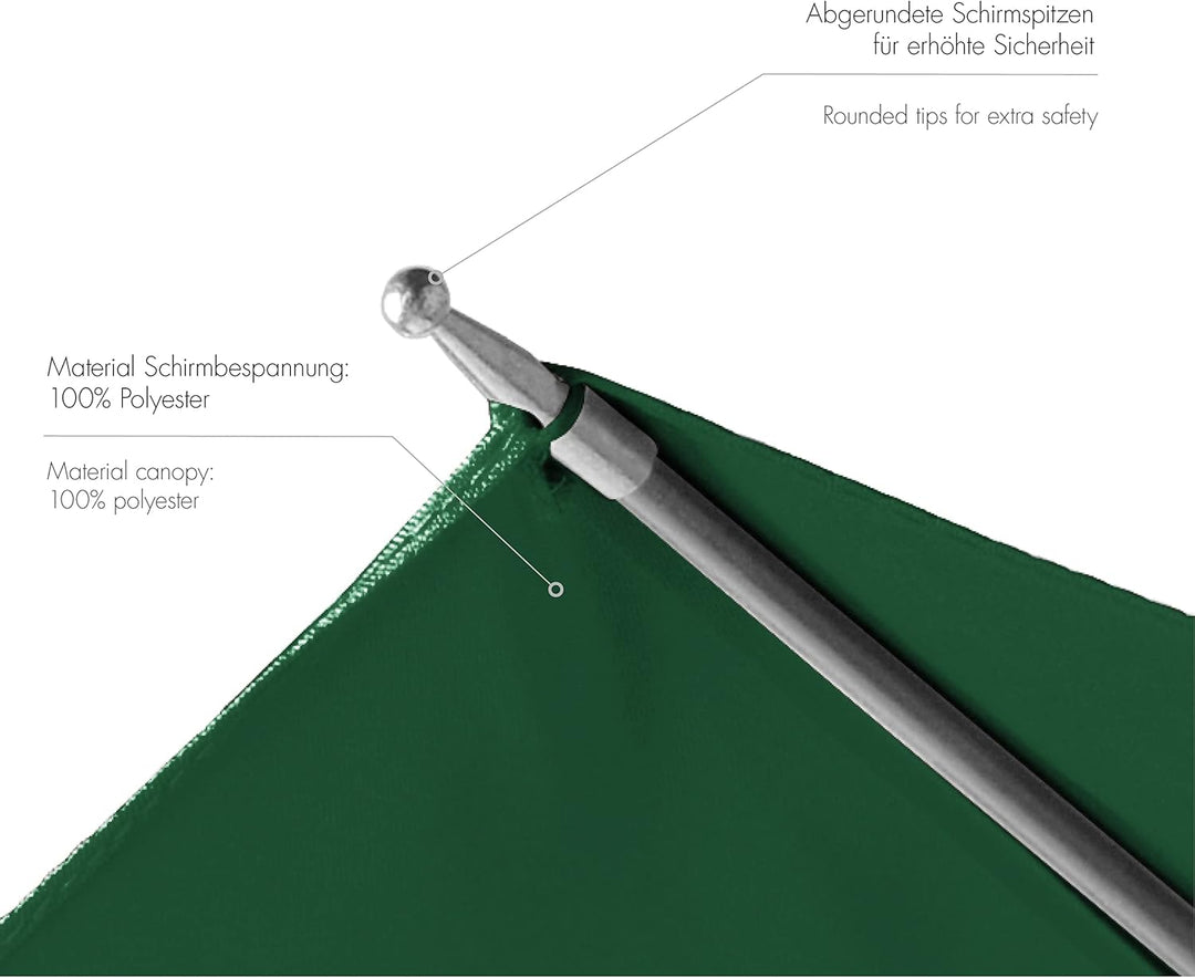 Doppler Langschirm Fiber Golf Fibreglass – Super leicht – Wanderregenschirm – Grün, Gr&#xFC;n