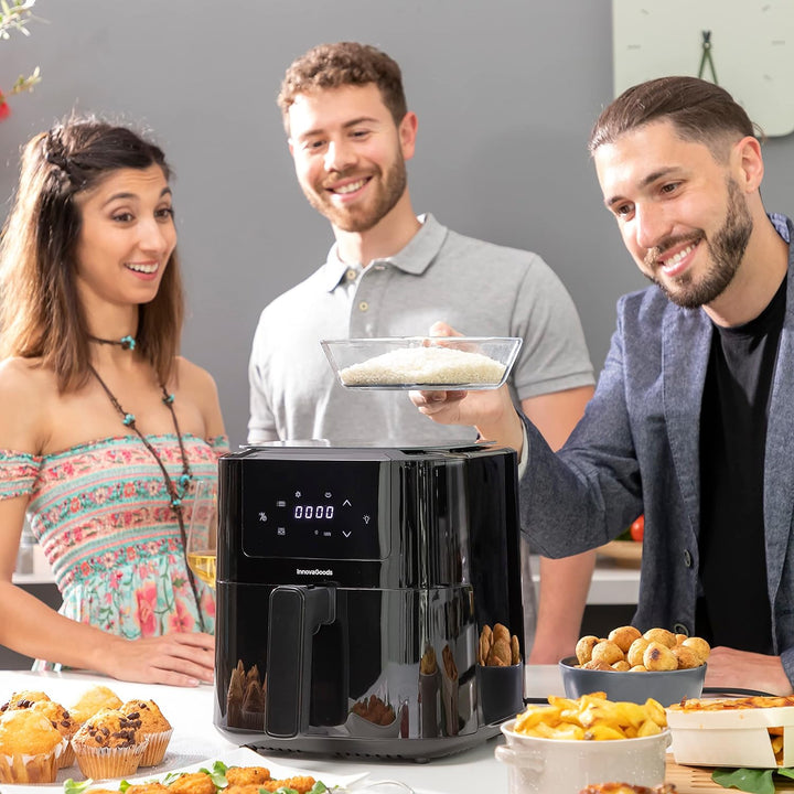InnovaGoods® Heissluftfriteuse 5L, airfryer 1500W mit +100 Rezepten in DE, heissluftfriteuse mit int