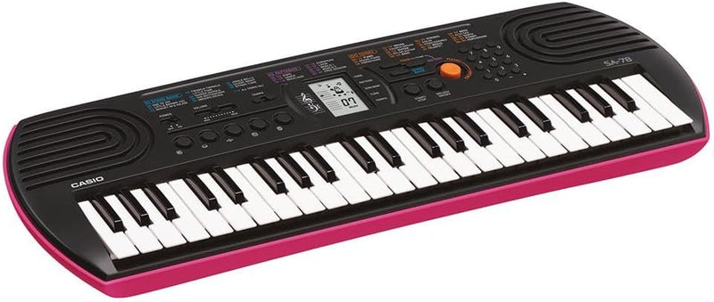 Casio SA-78 Mini-Keyboard 44 Tasten, schwarz pink Tastatur 44-Key schwarz / pink, Tastatur 44-Key sc