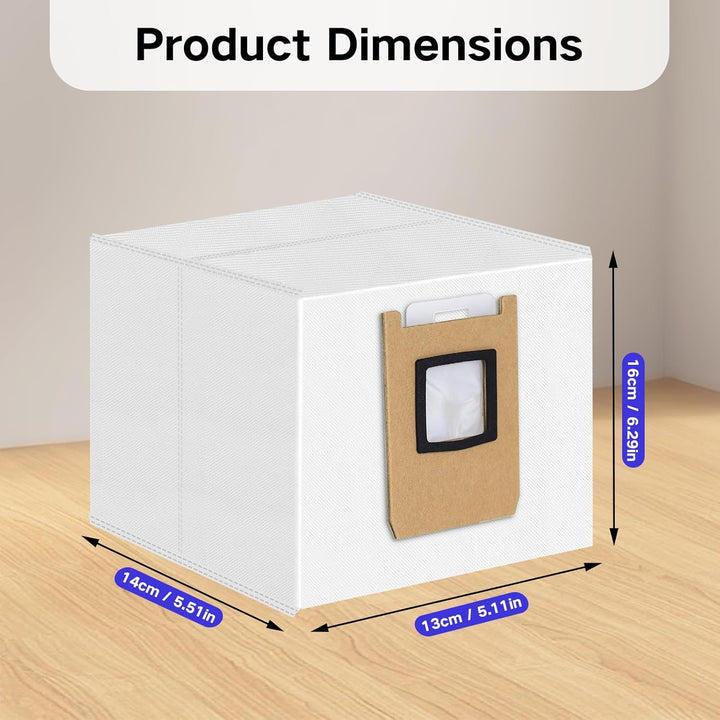 VIEWALL 8 Stück Staubbeutel kompatibel mit Eufy E25 Omni/E28 Omni/C28 Omni Roboterstaubsauger, 4-lag