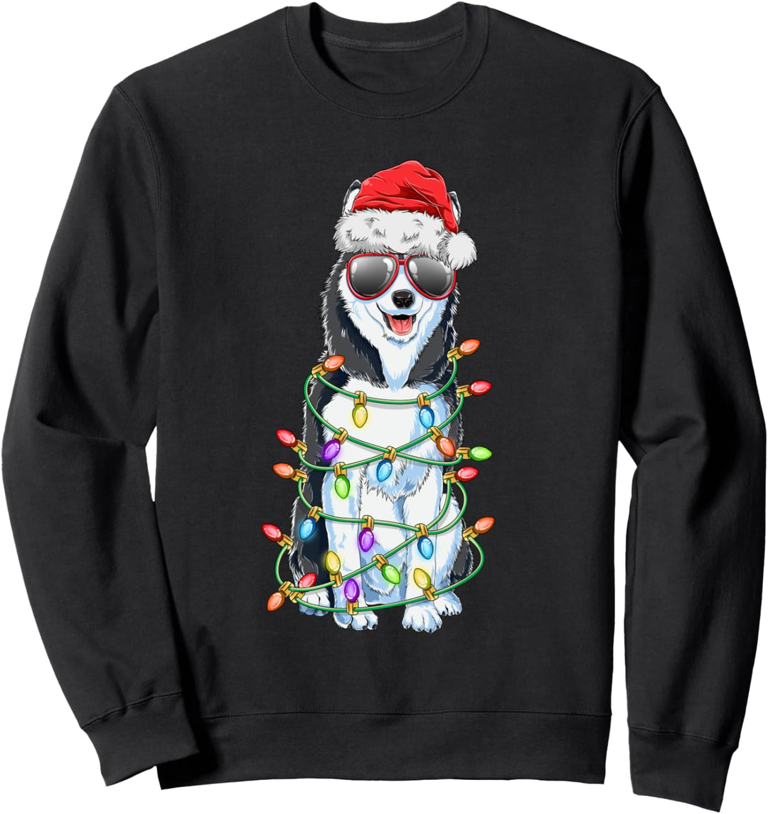 Sibirischer Husky Weihnachten Geschenk Hunde Huskies Sweatshirt