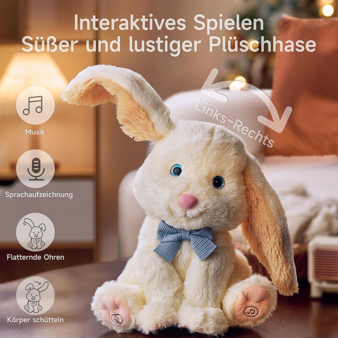 TUMAMA KIDS Kinderspielzeug, Hasen Spielzeug Kuscheltier hase, Elektrischer Plüschtier Pets, Spreche