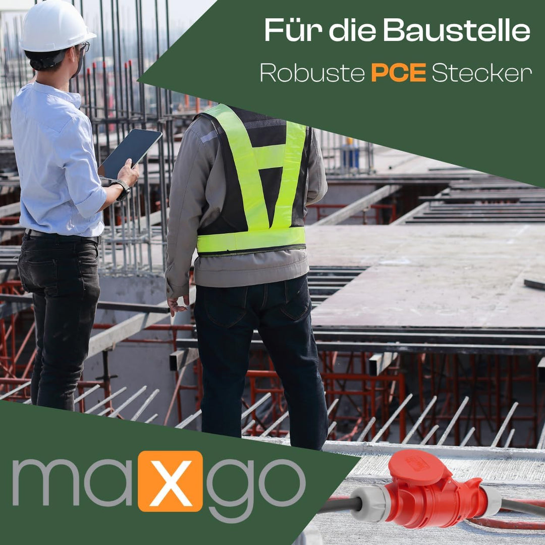 25m CEE Starkstromkabel Verlängerungskabel 16A 400V Gummileitung H07RN-F 5g1,5 mm² IP44 aussen