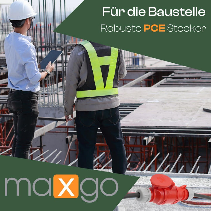 Starkstromkabel 32A 5m H07RN-F 5x4 Starkstrom Verlängerungskabel CEE Verlängerung 32 Ampere Kabel 5x